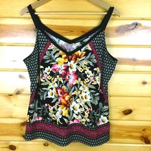 White House Black Market Floral Sleeveless Top